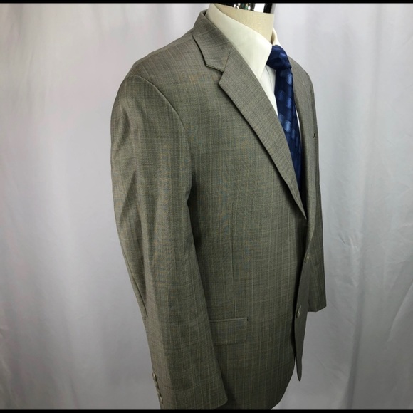 Hart Schaffner Marx Men's Beige Blazer 44R - Picture 3 of 8